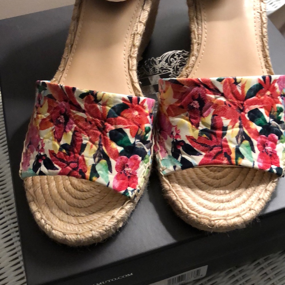 Vince Camuto espadrille wedge ankle strap size 8.5 - Picture 2 of 8